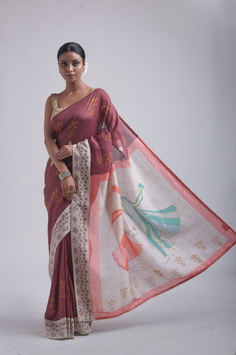 Wine Naach saree