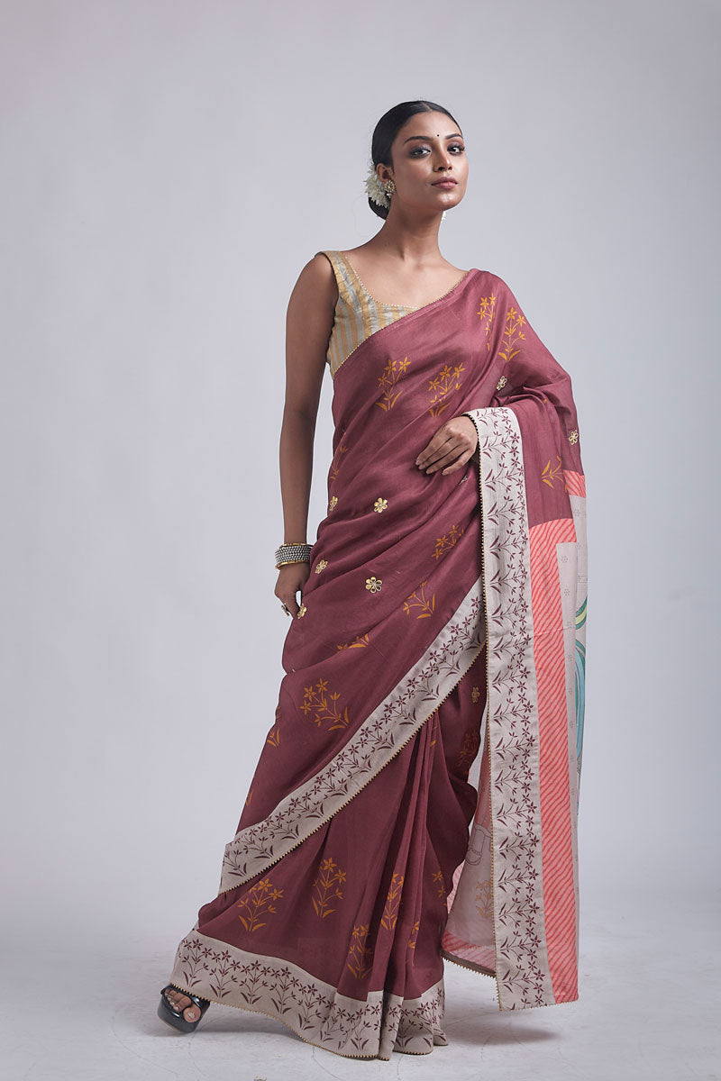 Wine Naach saree