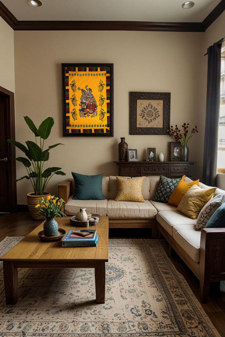 Natya Radha Krishna Fabric wall art