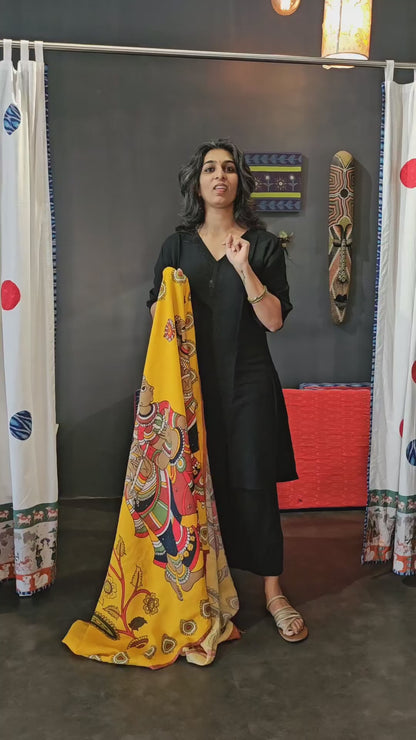 GEHOON ANARKALI DRESS + RAS LILA RADHA-KRISHNA DUPATTA ( SET OF 2)