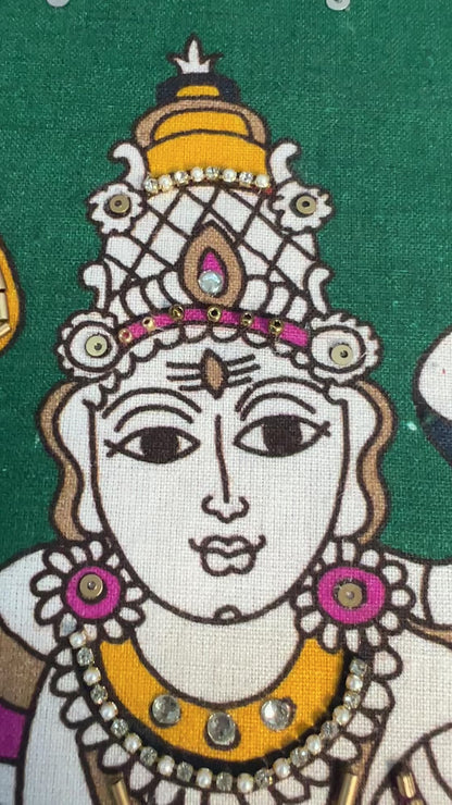 Lasya Shiv-Parvathi Fabric wall art