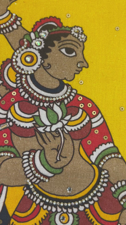 Natya Radha Krishna Fabric wall art