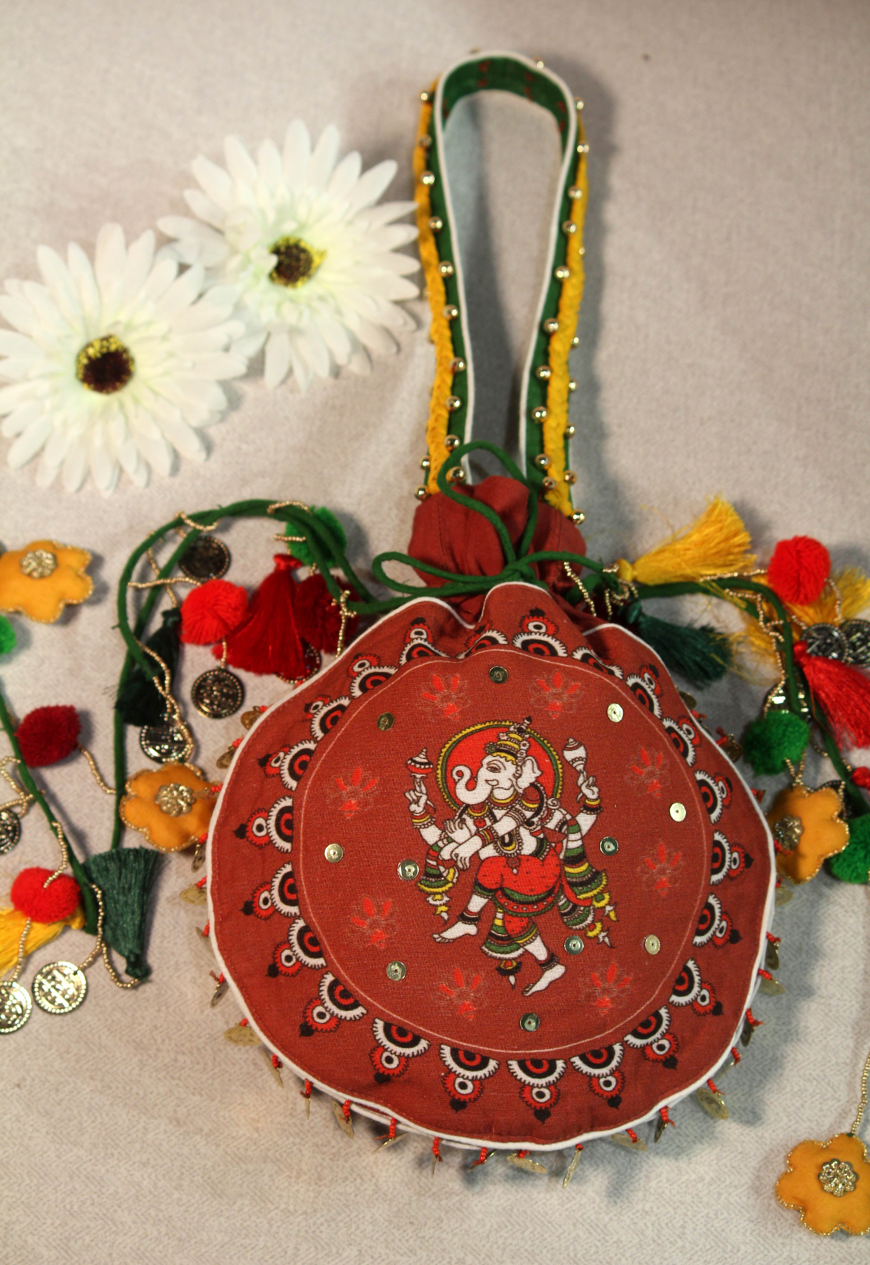 Natya Ganesh red potli