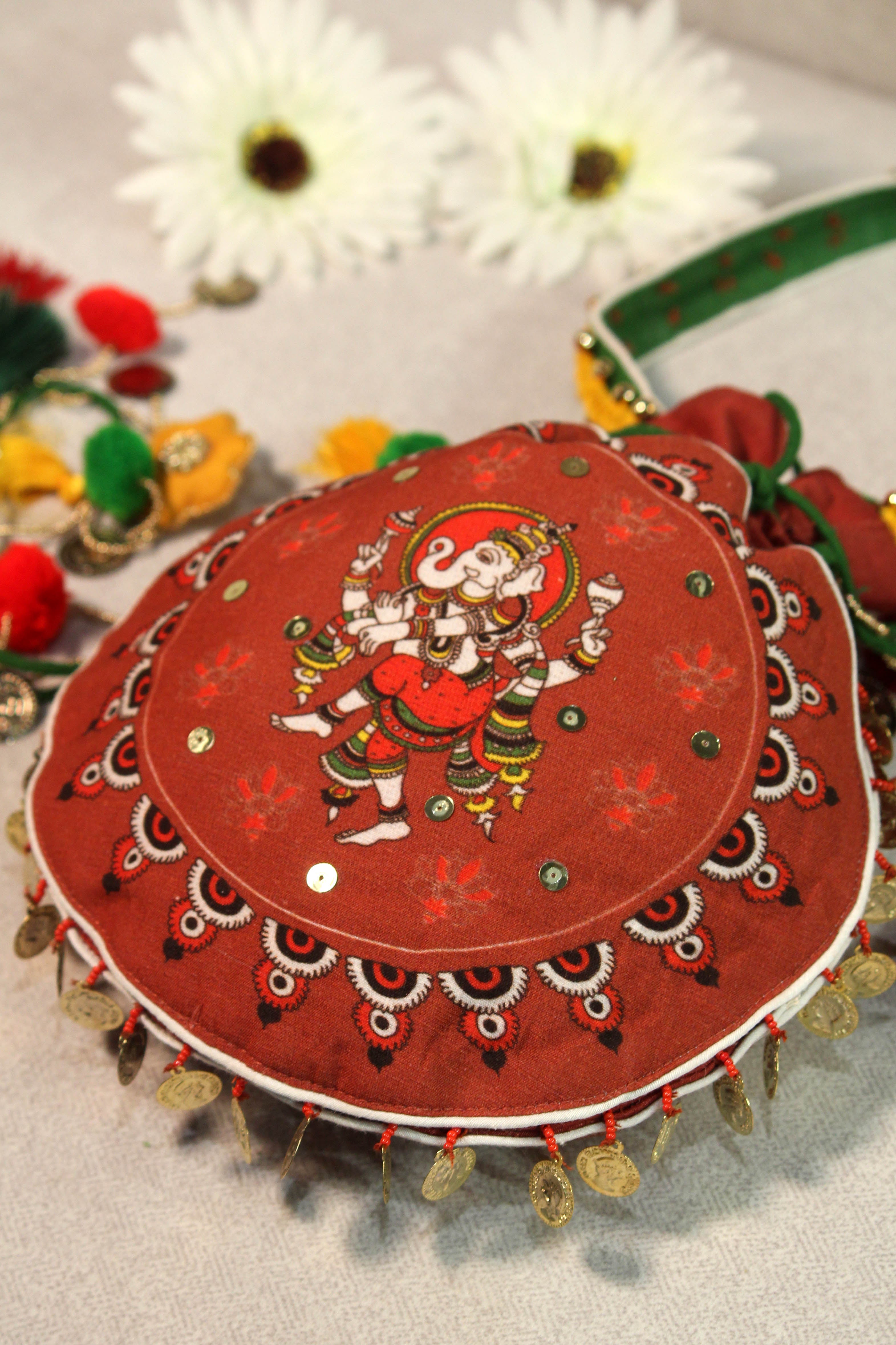 Natya Ganesh red potli