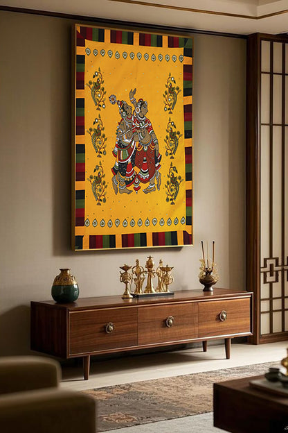 Natya Radha Krishna Fabric wall art