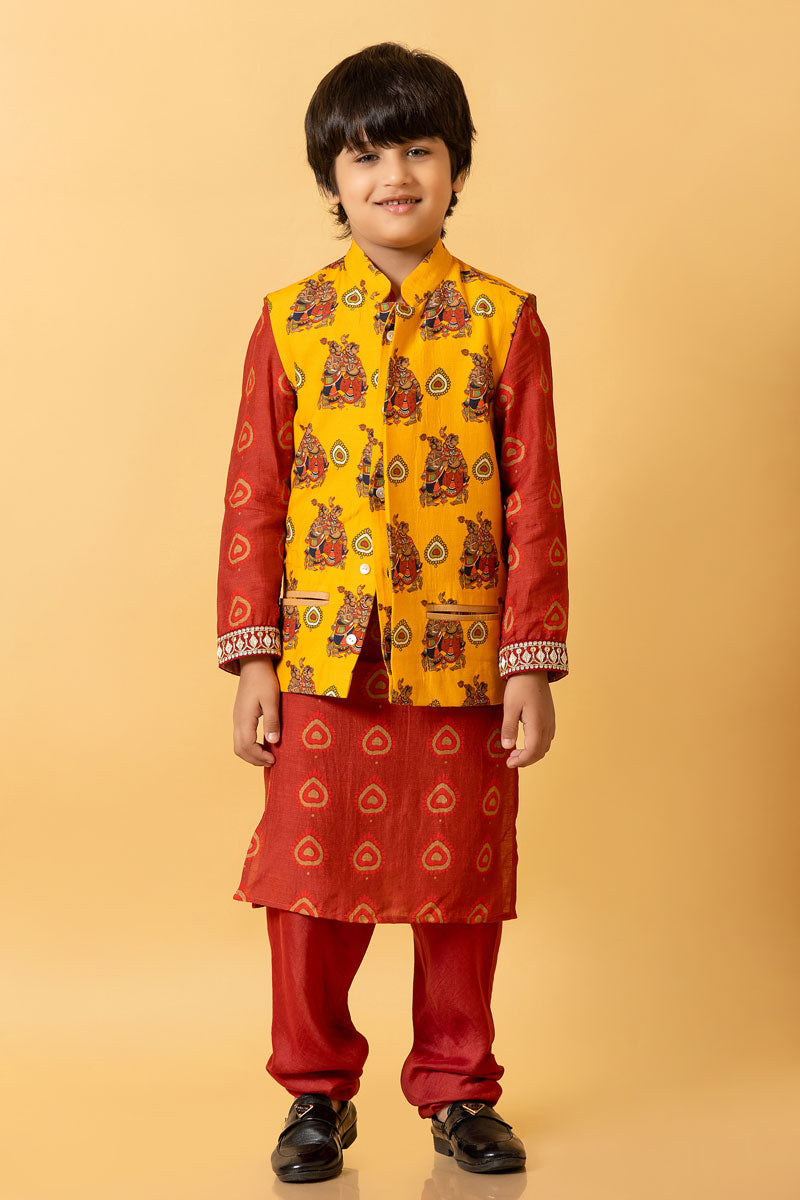 PANKH SET OF 3 ( kurta + churidar + jacket )