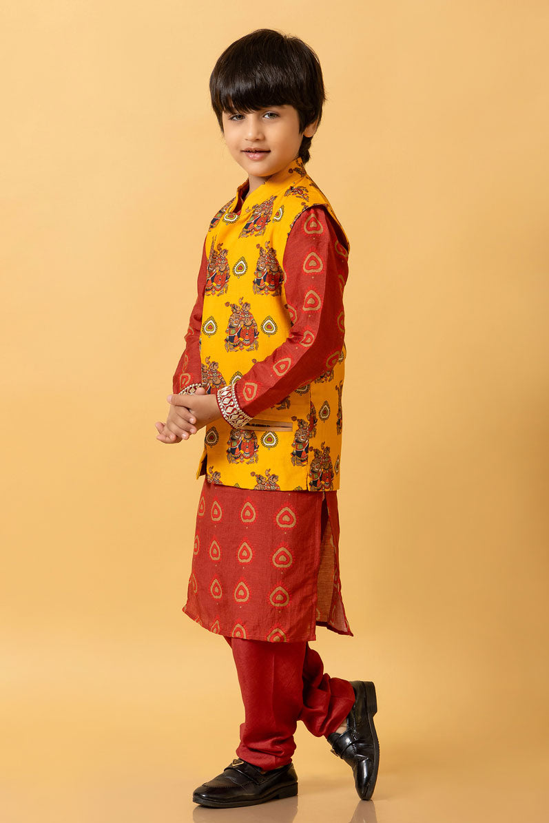 PANKH SET OF 3 ( kurta + churidar + jacket )