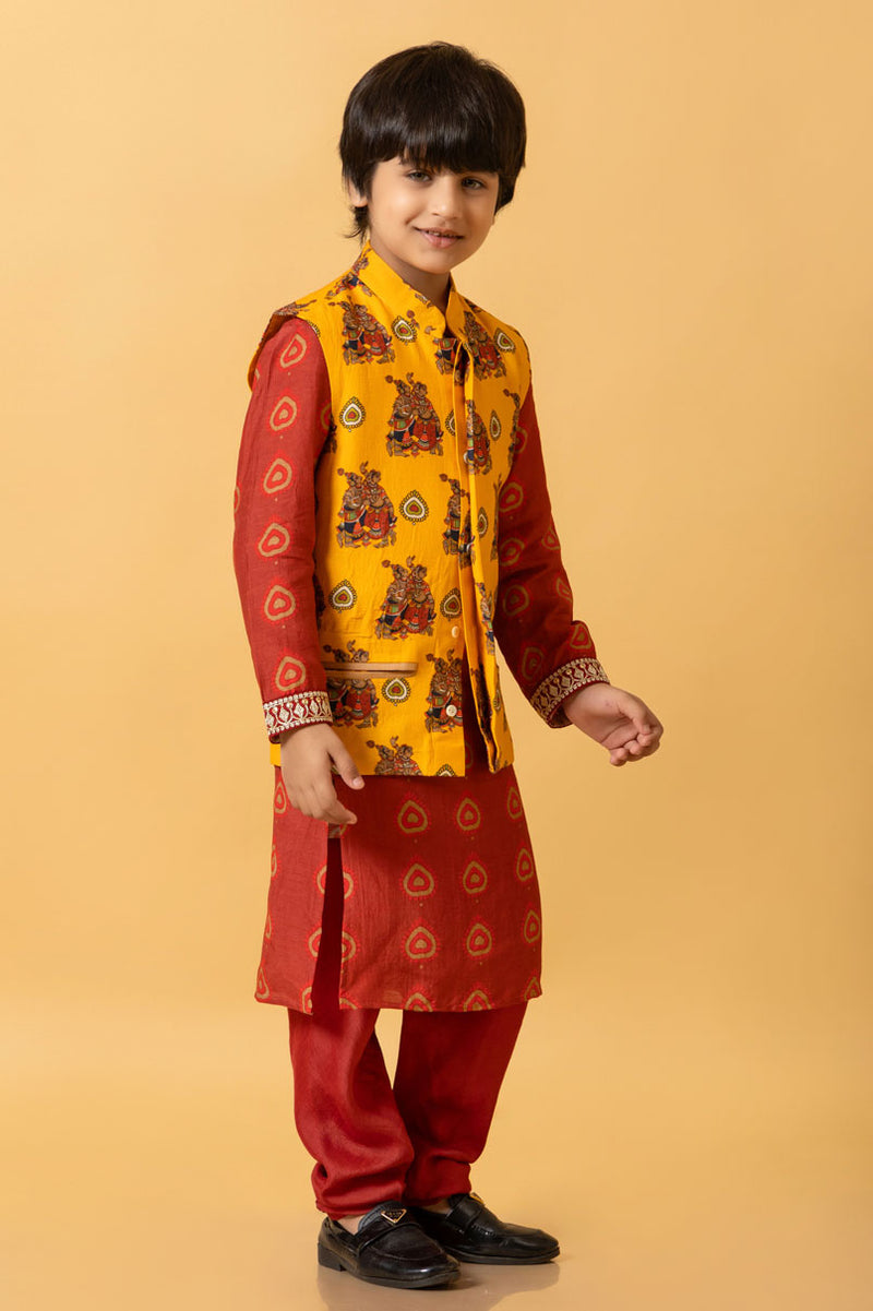 PANKH SET OF 3 ( kurta + churidar + jacket )