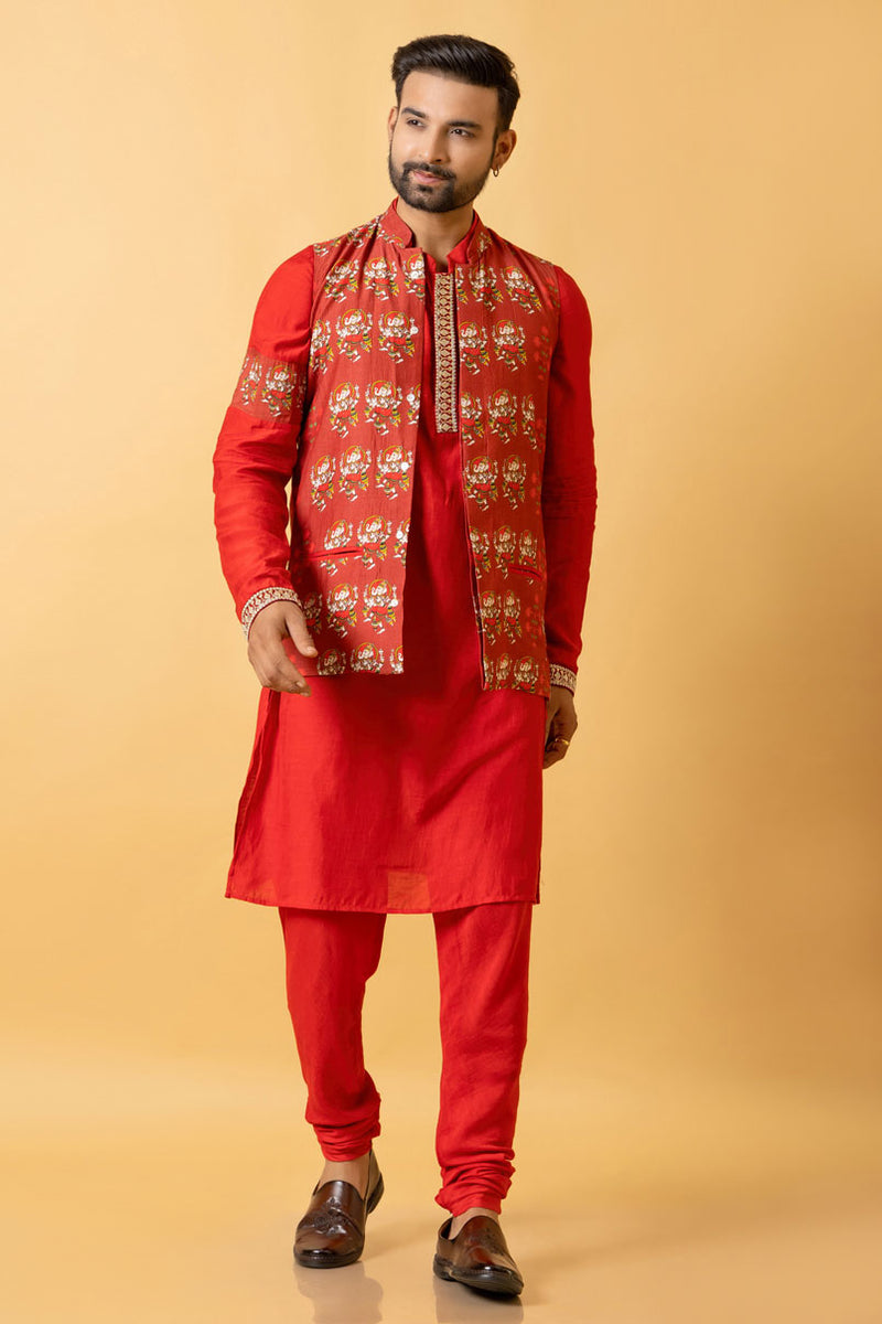 NATYA GANAPATI SET OF 3 ( kurta + churidar + jacket )