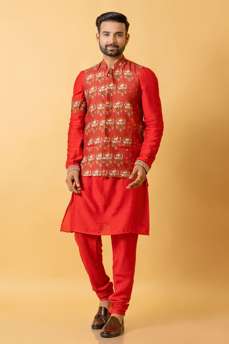 NATYA GANAPATI SET OF 3 ( kurta + churidar + jacket )