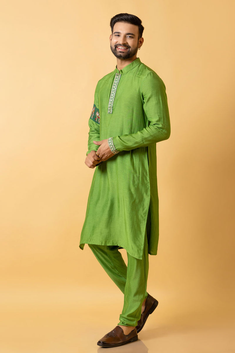 HIRAVA KURTA + CHURIDAR SET (set of 2)