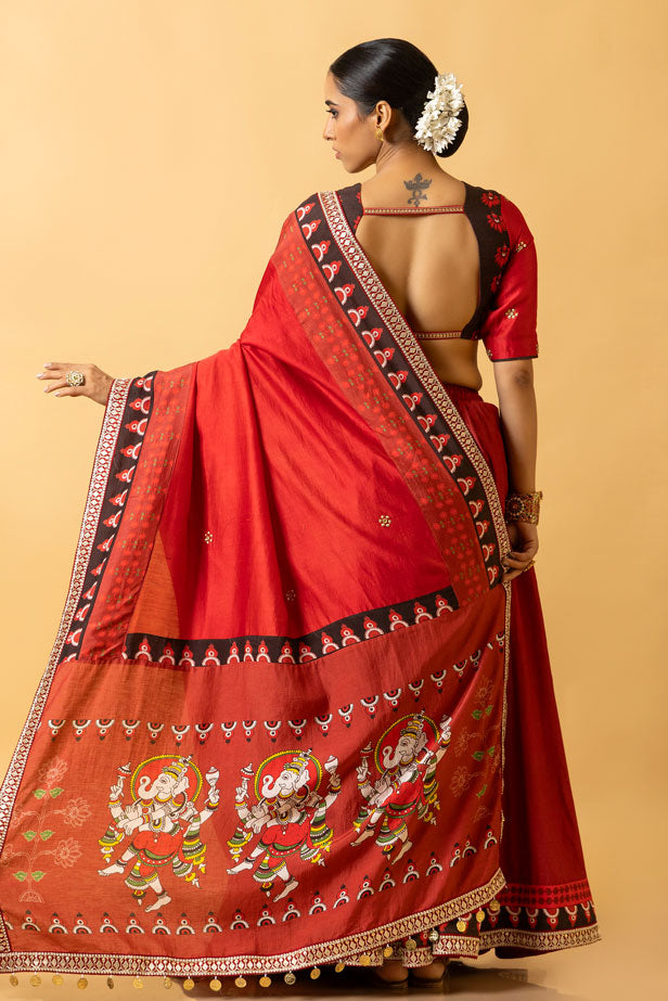 NATYA GANAPATI LEHENGA ( SET OF 3)