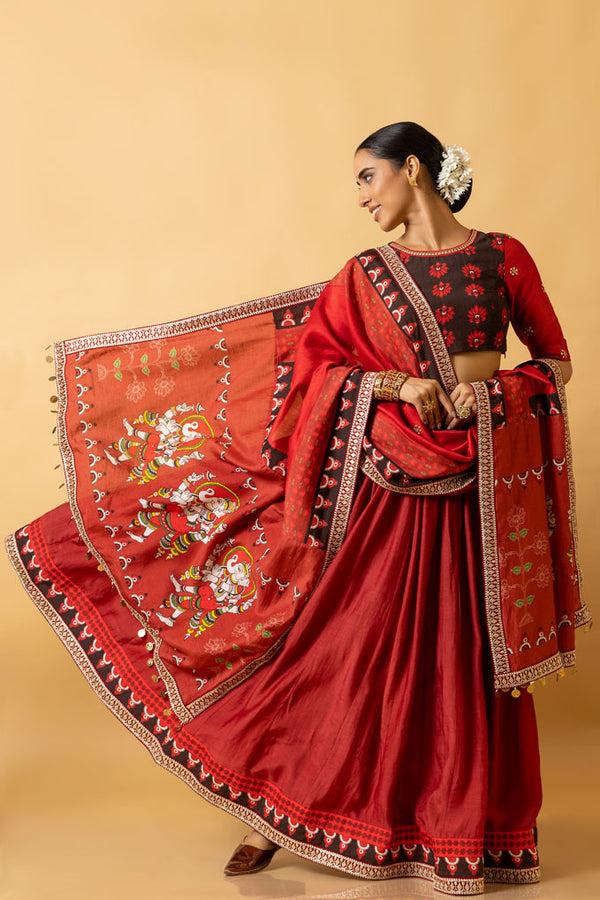 NATYA GANAPATI LEHENGA ( SET OF 3)