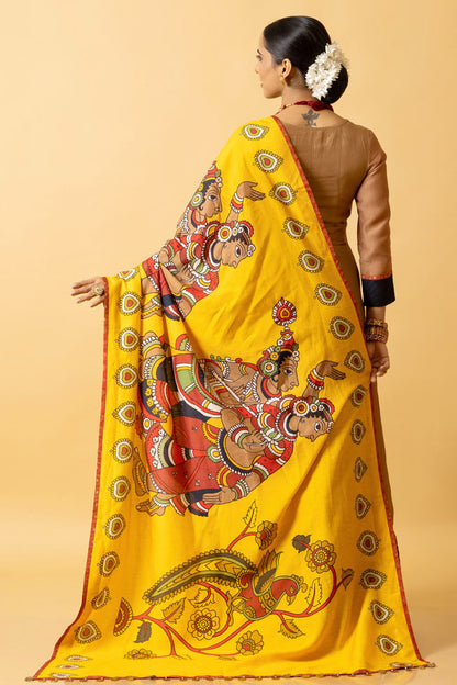 GEHOON ANARKALI DRESS + RAS LILA RADHA-KRISHNA DUPATTA ( SET OF 2)