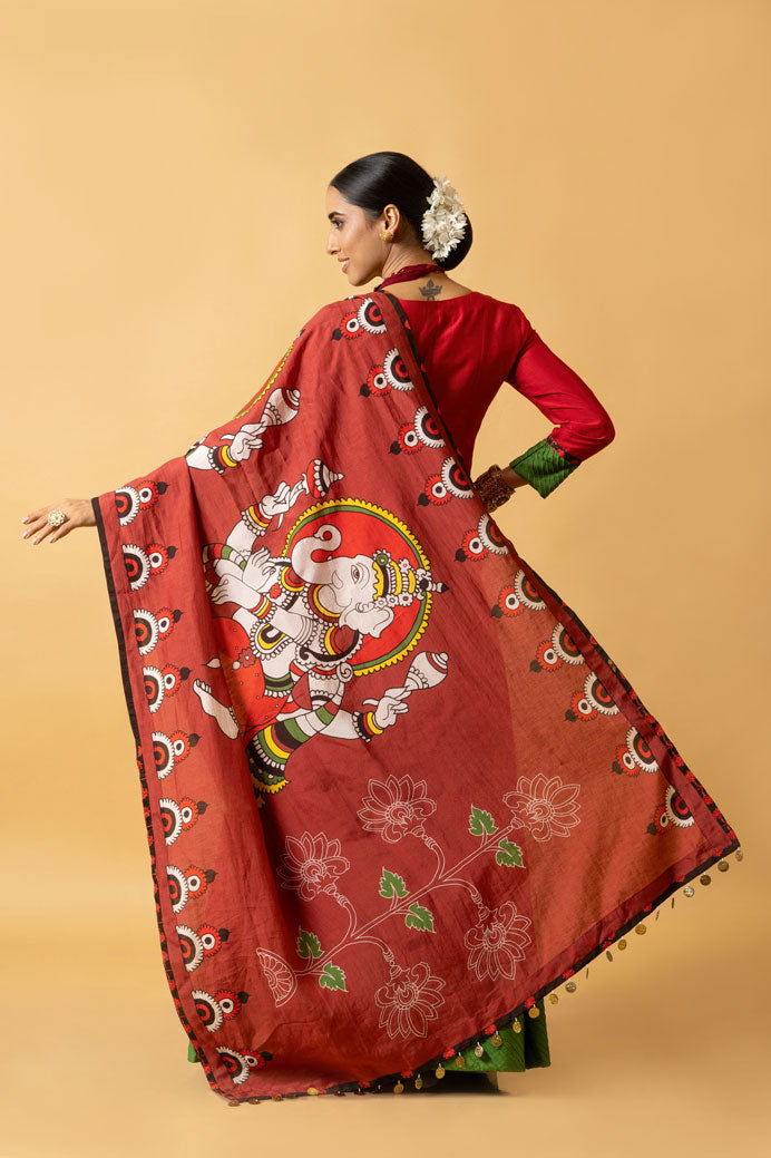 KUMKUM ANARKALI DRESS + NATYA GANAPATI DUPATTA ( SET OF 2)