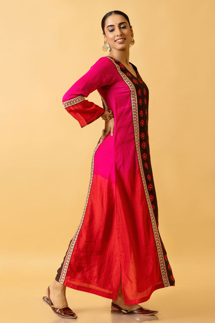 GULAL SHADED KAFTAN DRESS