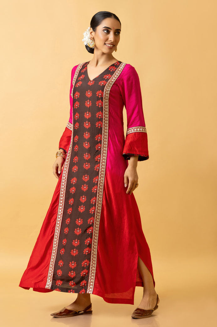 GULAL SHADED KAFTAN DRESS