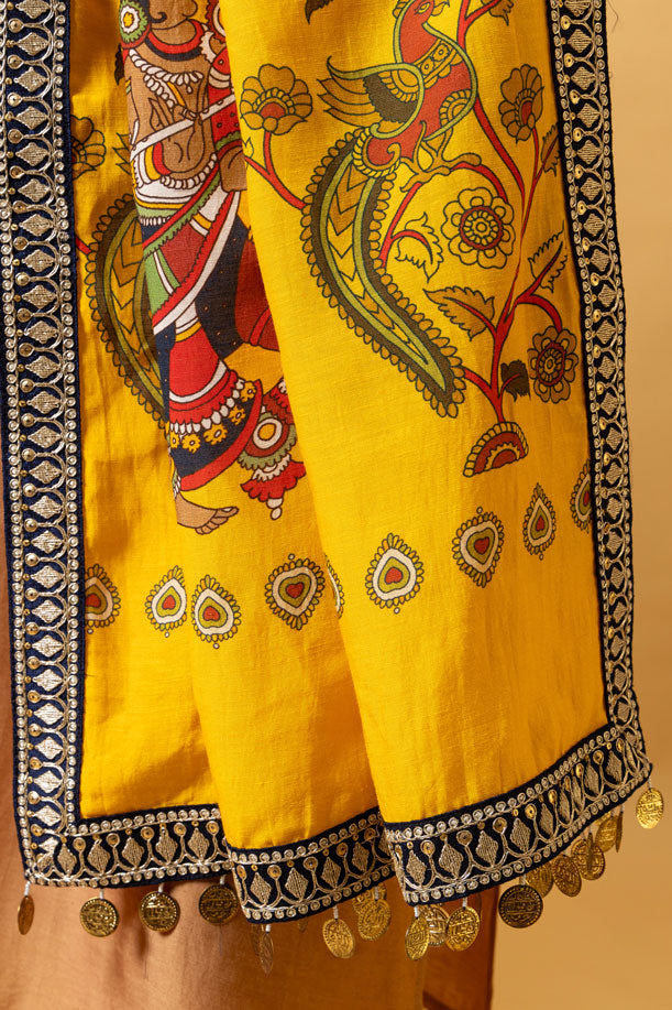 RAS LILA RADHA-KRISHNA EMBROIDERED DUPATTA