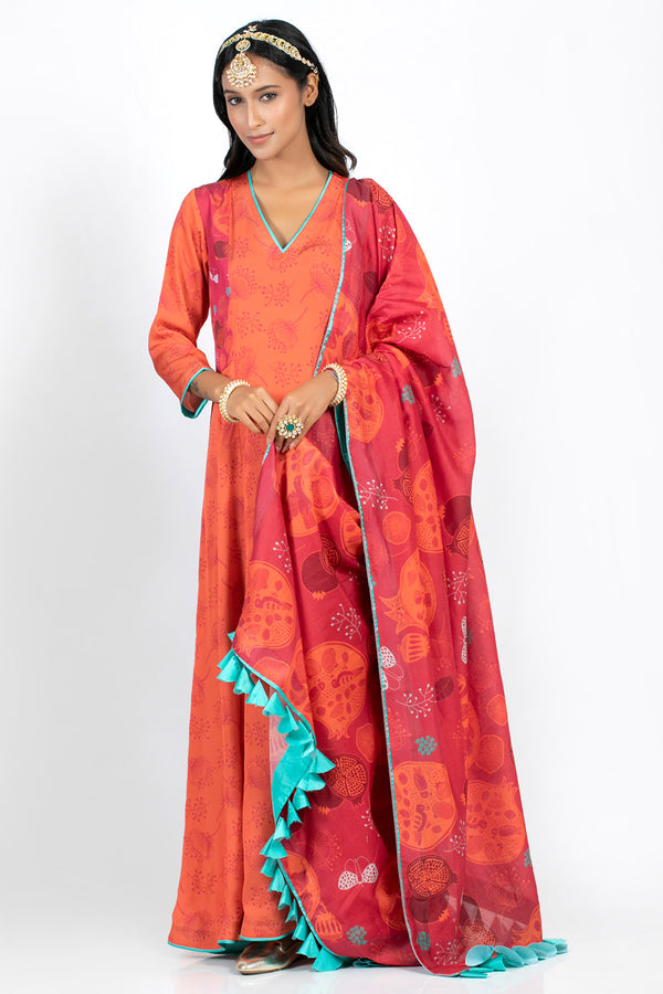Bird of paradise dupatta