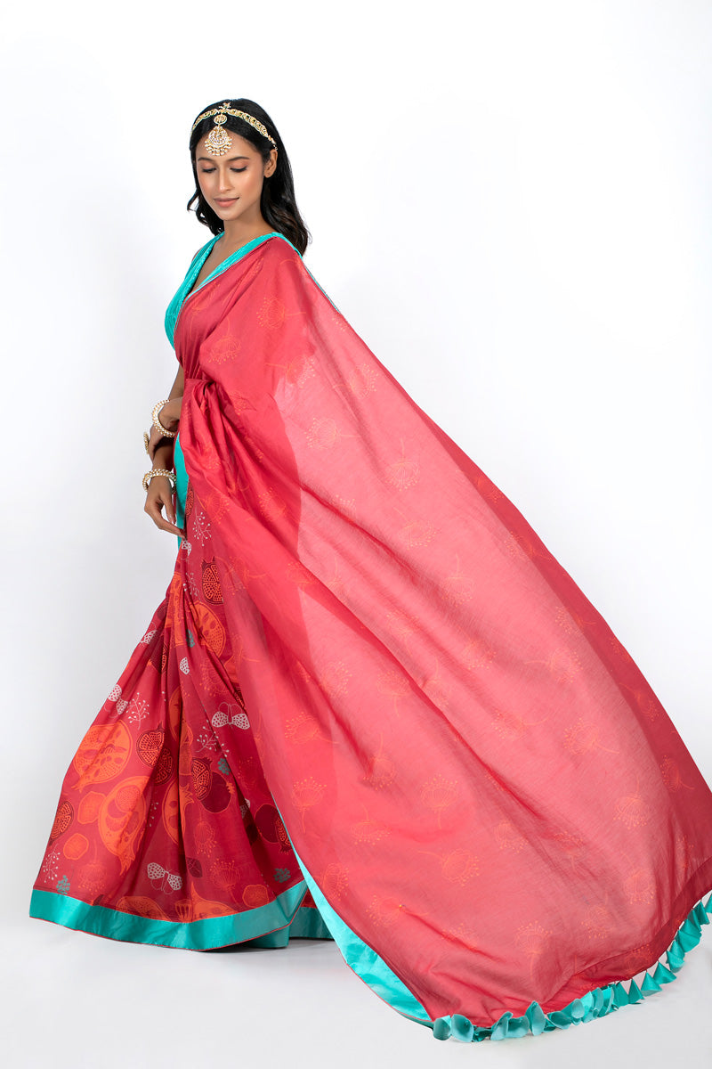 Bird of paradise saree