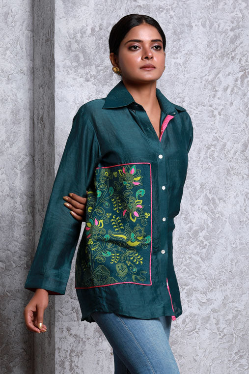 Bagh Patch Green Shirt