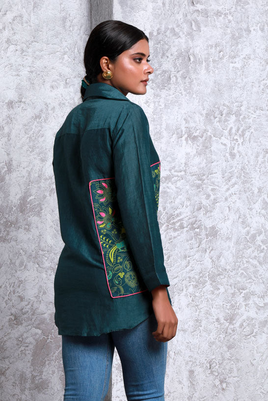 Bagh Patch Green Shirt