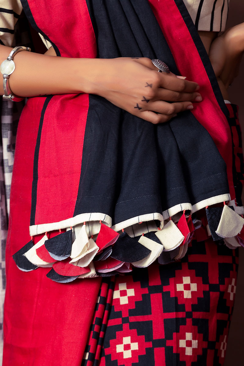 Pugur garnet saree