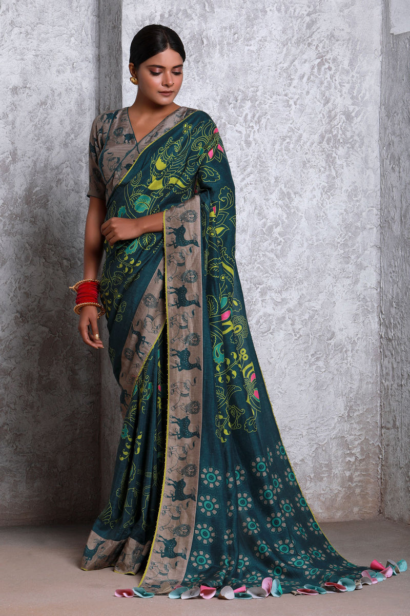 Bagh Green Saree