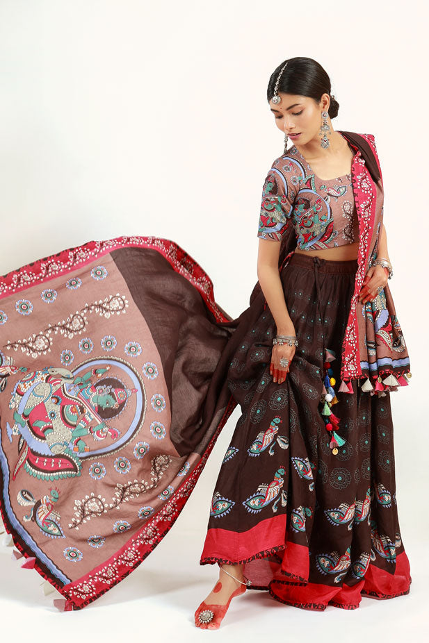 Brahmi Lehenga (Set of 3)