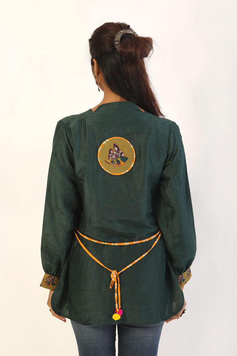 Green Maheshwara Kurti