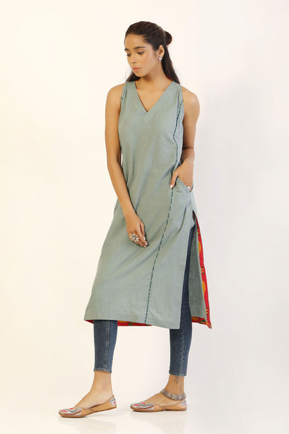 Ice Blue Kurti