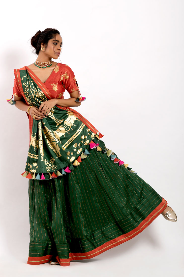 Mangala lehenga (set of 3)