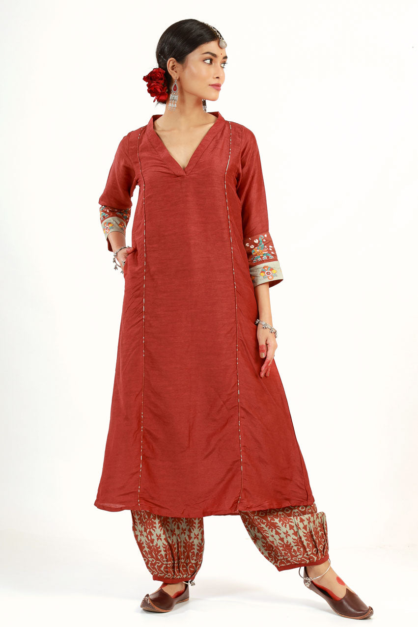 MAROON LAKSHMI SET + ISHWARI DUPATTA (set of 3 )