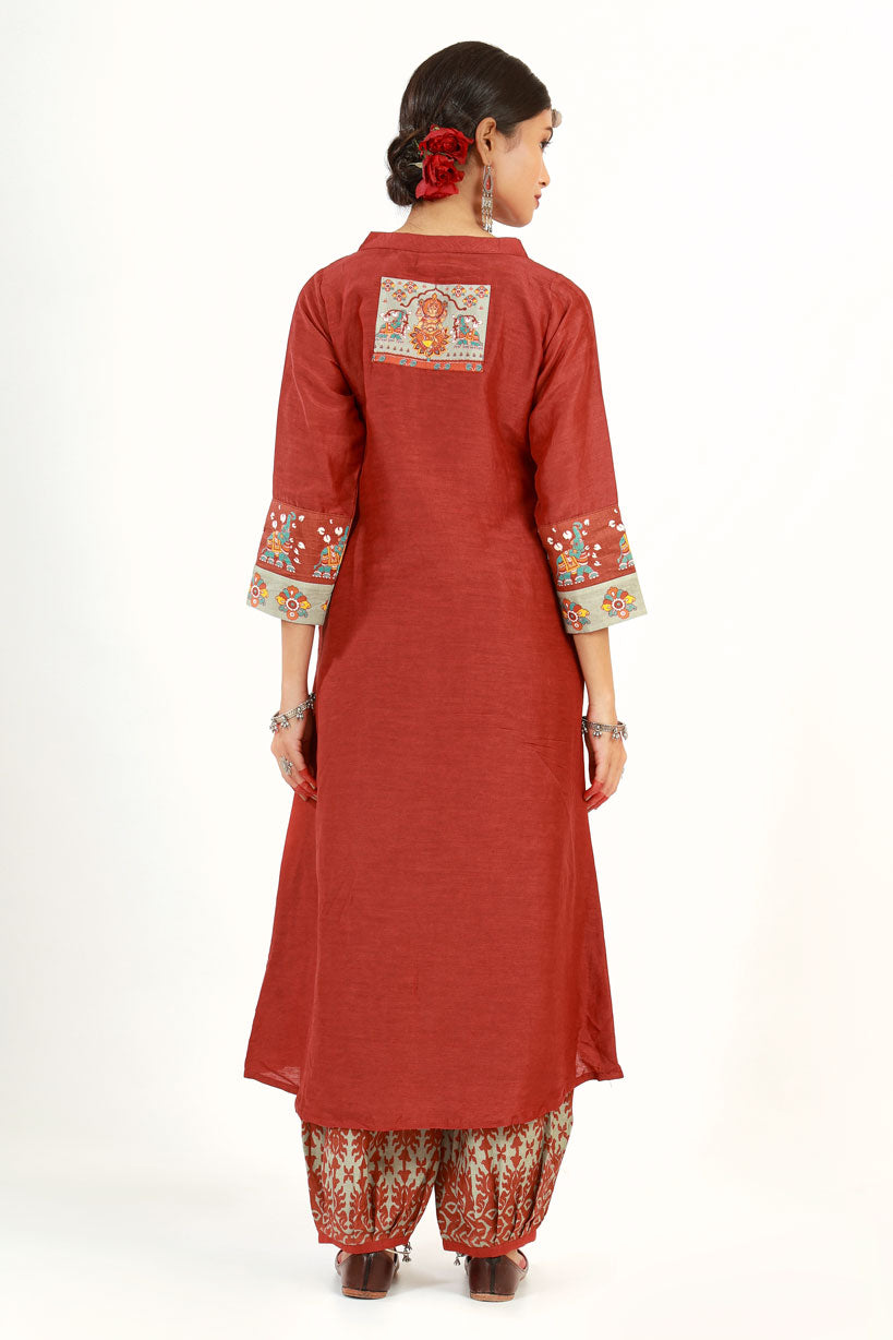 MAROON LAKSHMI SET + ISHWARI DUPATTA (set of 3 )