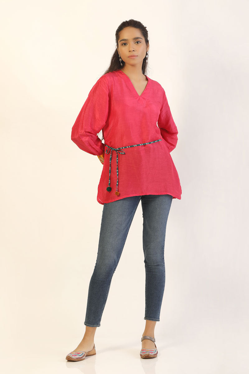 Pink Vakratunda Kurti