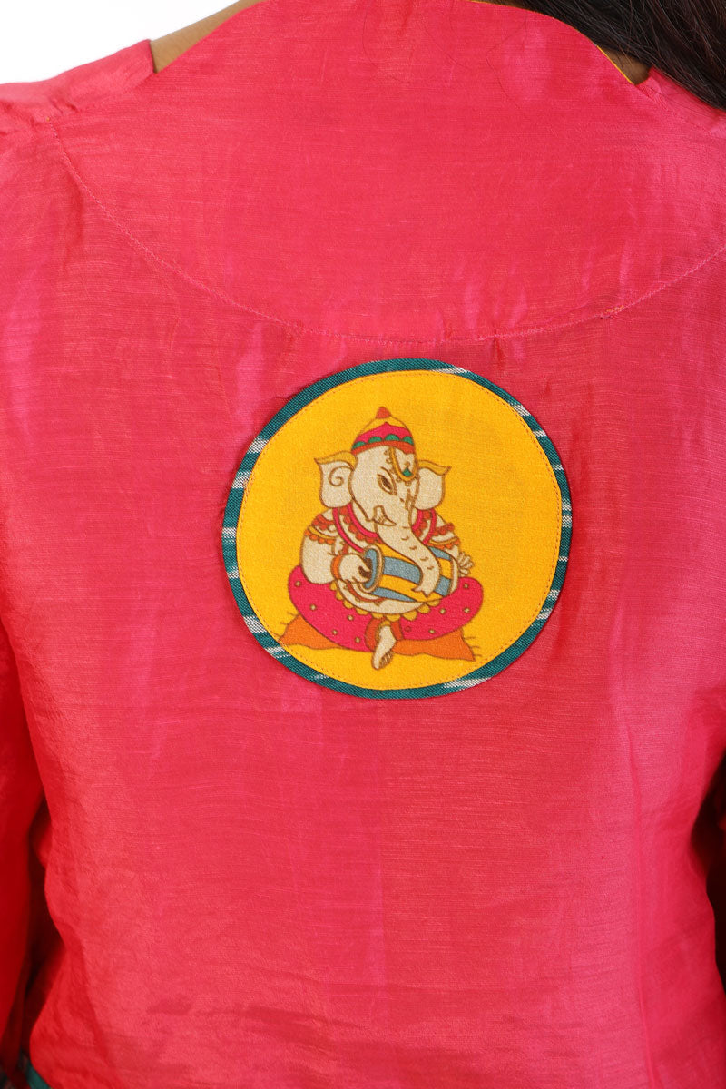 Pink Vakratunda Kurti