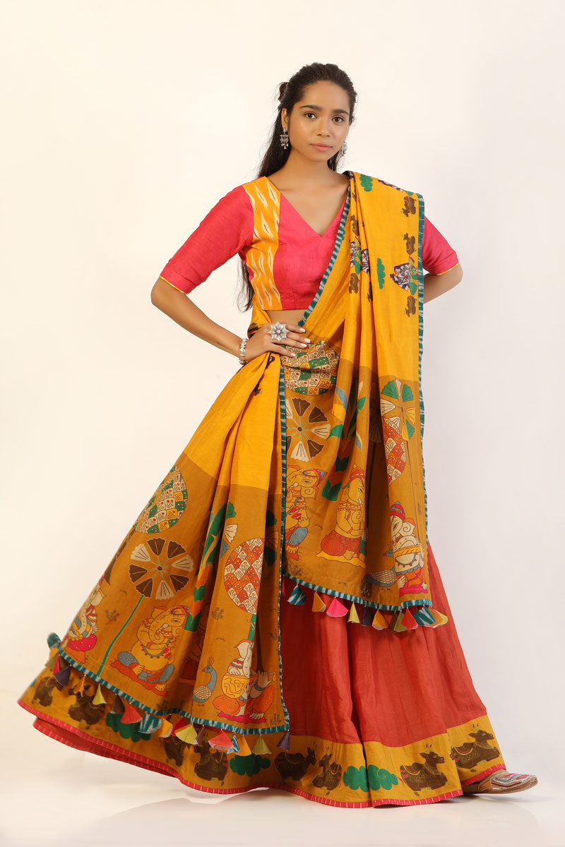 Vinayaka lehenga (set of 3)