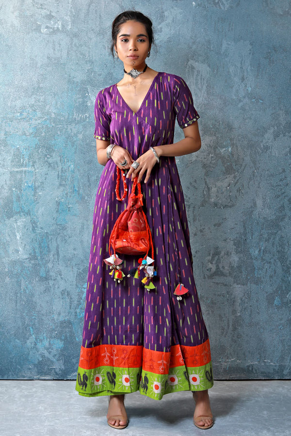 Sheesha Purple dress & dupatta set (set of 2)