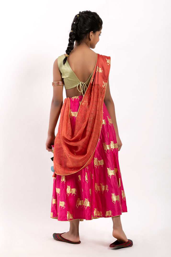 sunset lehenga (set of 3)