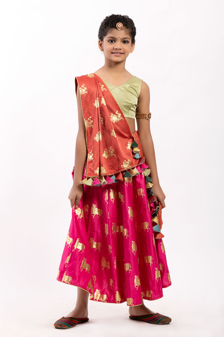 sunset lehenga (set of 3)