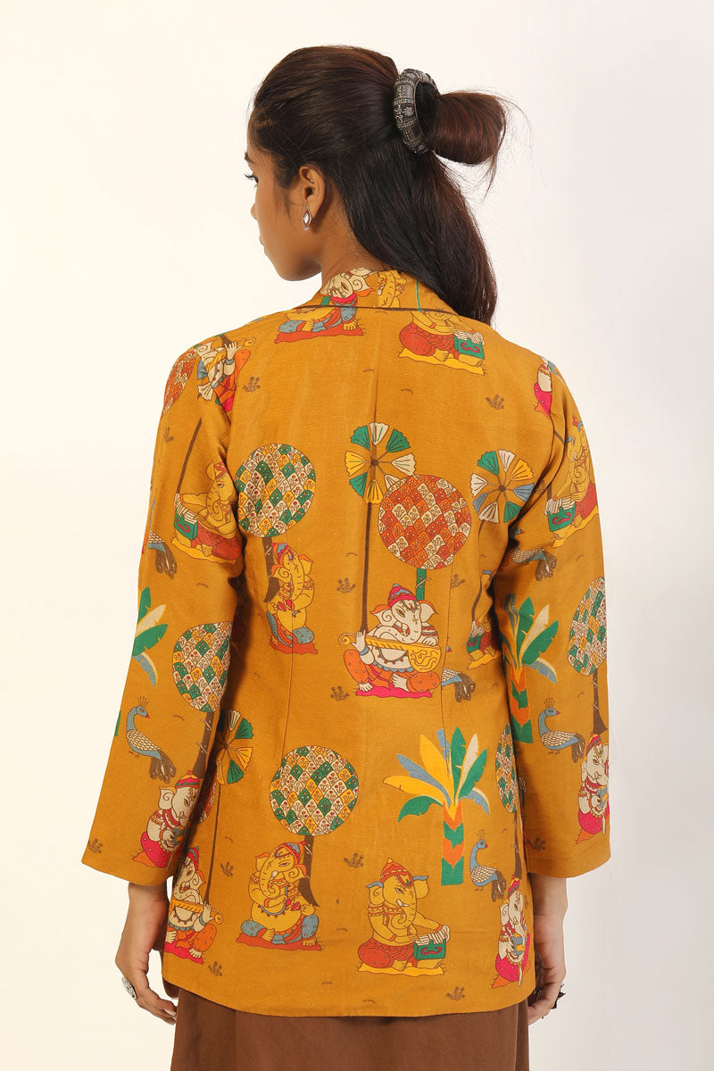 Ganesh playing music fabric